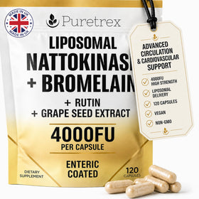 PURETREX Nattokinase 4000 FU 120 capsules vue de face