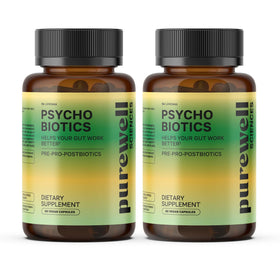 PUREWELL SCIENCES Psychobiotics 3-en-1 120 capsules végétales, vue avant