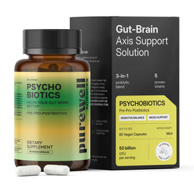 PUREWELL SCIENCES Psychobiotics 3-en-1 60 capsules végétales vue de face