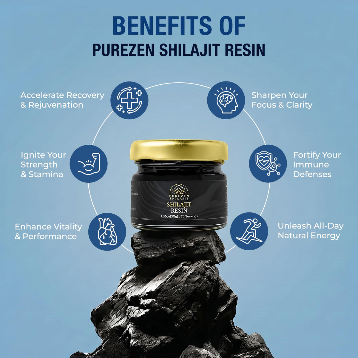PUREZEN SHILAJIT Résine Himalayenne Pure 30g, vue arrière
