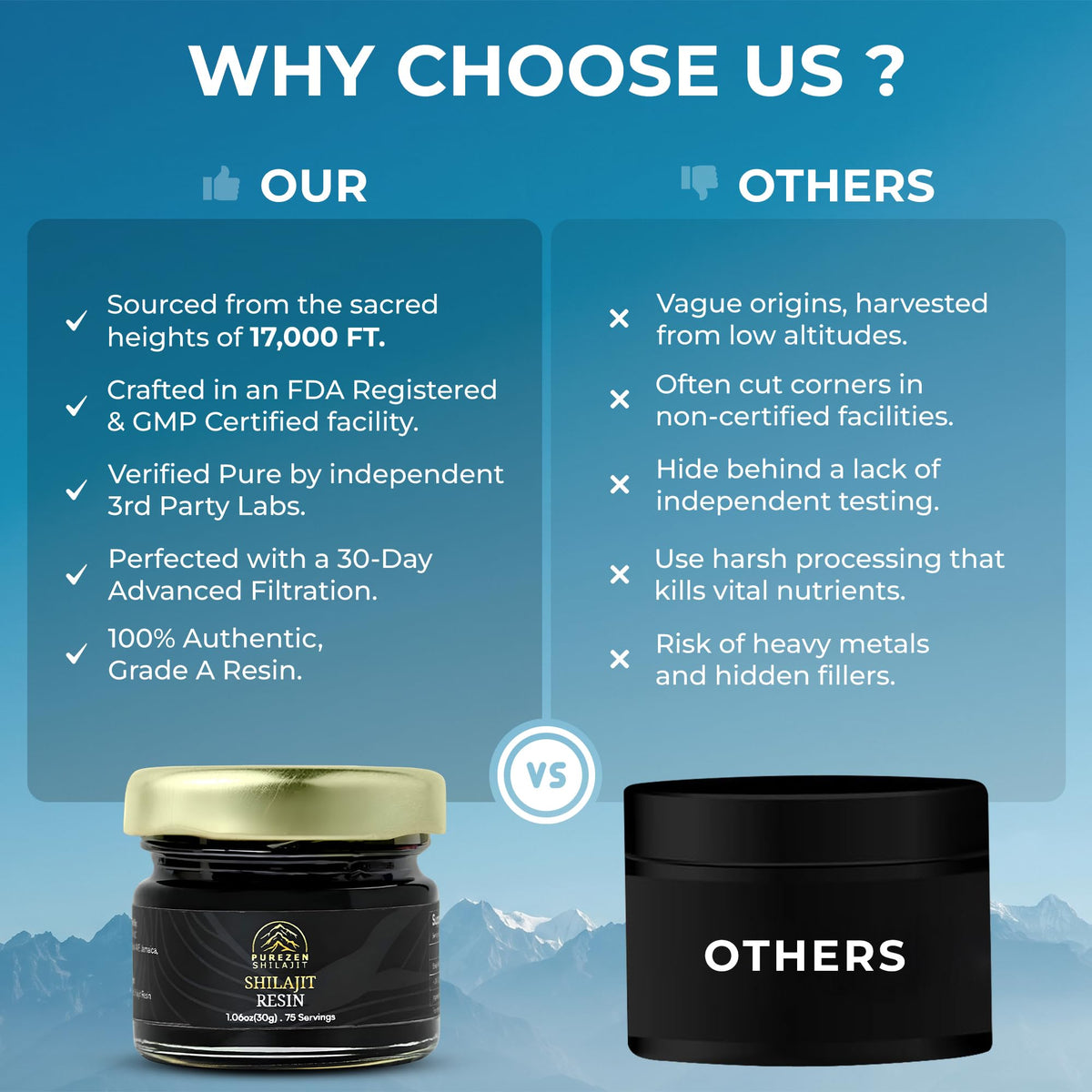 PUREZEN SHILAJIT Résine Himalayenne Pure 30g, vue de côté