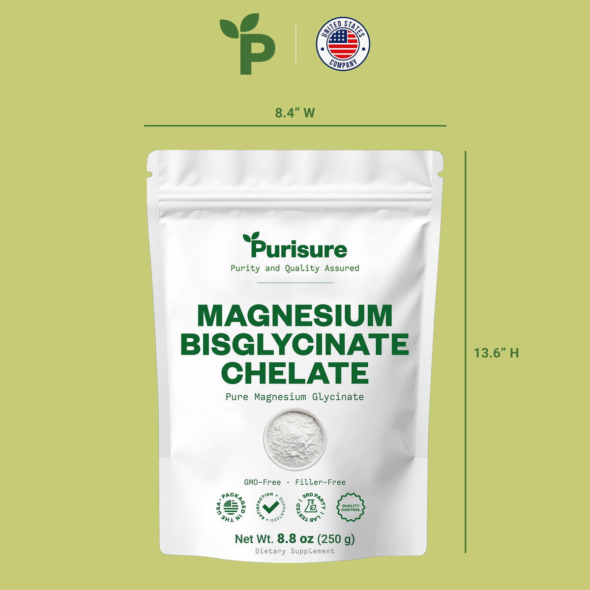 Purisure Magnésium Bisglycinate Chélate 250g utilisation dans un smoothie