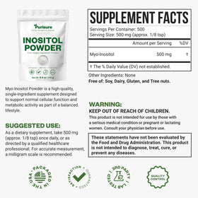 Purisure Poudre d'Inositol 250g emballage