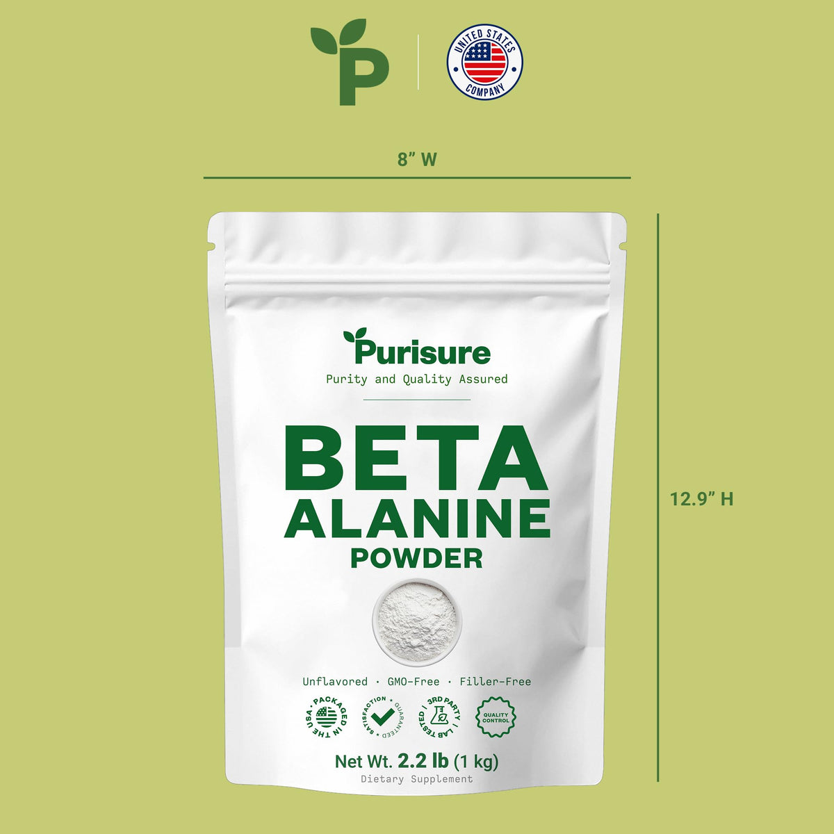Purisure Poudre de Beta Alanine 1kg - détails de la texture