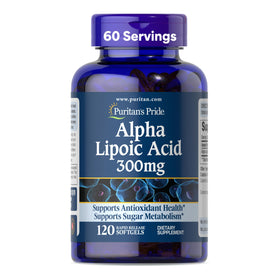 Puritan's Pride Acide Alpha Lipoïque 300mg gélules vue de face