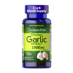 Puritan's Pride Ail Odorless 10mg 250 gélules vue de face