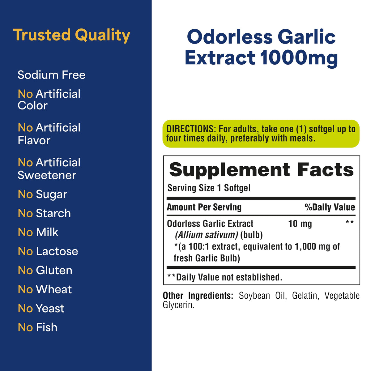 Puritan's Pride Ail Odorless gélules souples 10 mg dans un environnement naturel