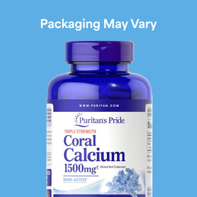 Puritan's Pride Calcium Coral 1500mg 120 capsules vue arrière