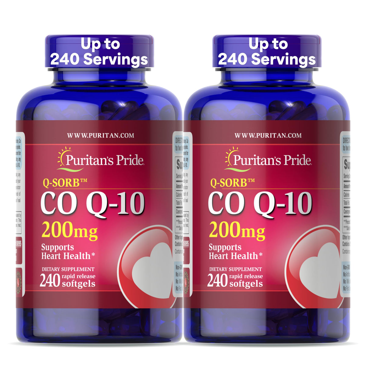 Puritan's Pride Coenzyme Q10 200mg gélules souples en bouteille