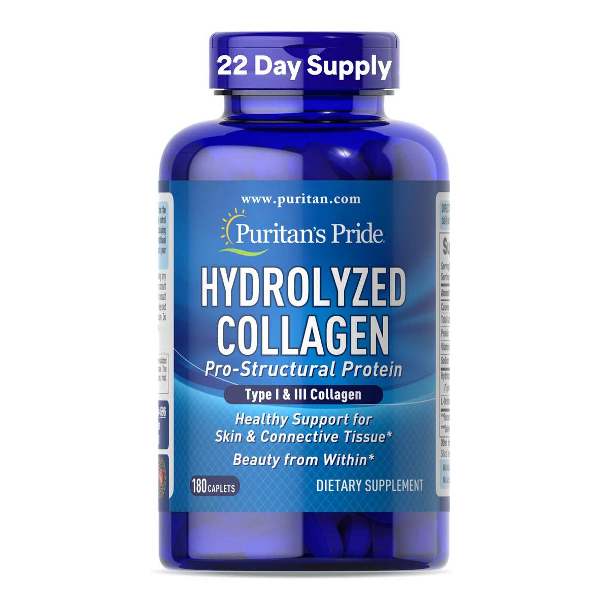 Puritan's Pride Collagène Hydrolysé 1000mg devant de l'emballage