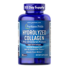 Puritan's Pride Collagène Hydrolysé 1000mg devant de l'emballage
