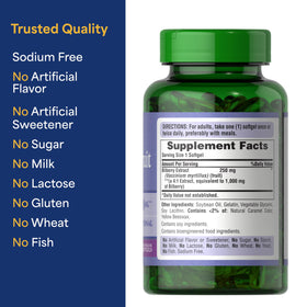 Puritan's Pride Extrait de Myrtille 250mg gélules en main