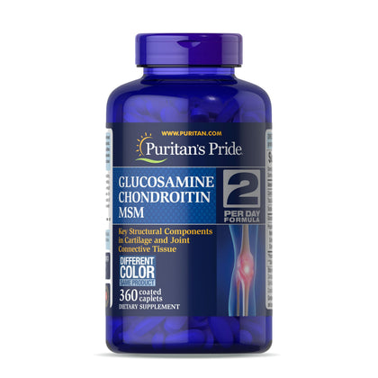 Puritan's Pride Glucosamine Chondroitin MSM 360 comprimés vue avant