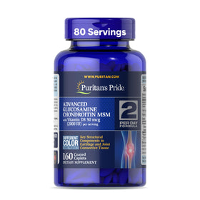 Puritan's Pride Glucosamine Chondroïtine MSM 160 caplets packaging