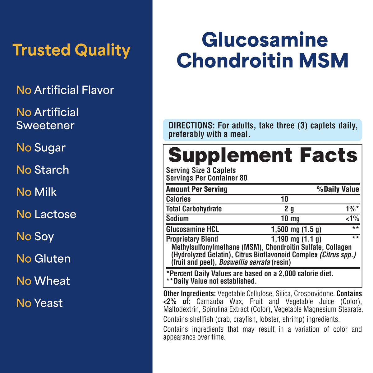 Puritan's Pride Glucosamine Chondroïtine MSM sur une table avec des accessoires de santé