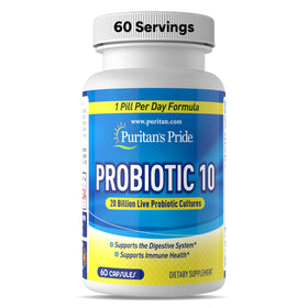 Puritan's Pride Probiotic 10 60 capsules vue de face