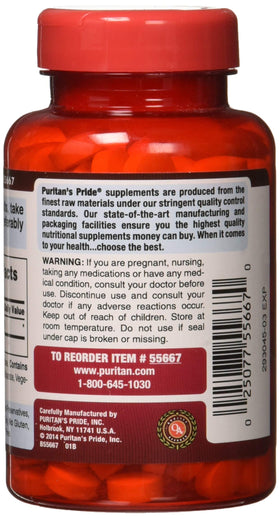 Puritan's Pride Vinaigre de Cidre 600mg comprimés 200 unités arrière