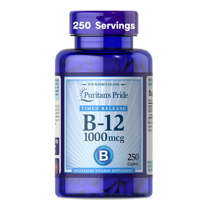 Puritan's Pride Vitamine B-12 1000mcg 250 comprimés vue avant