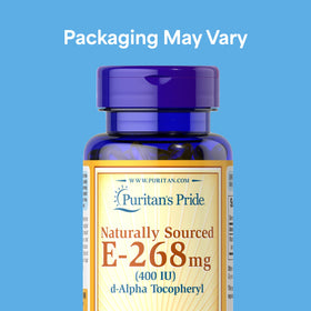 Puritan's Pride Vitamine E 268mg gélules molles - vue arrière