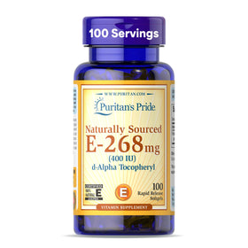 Puritan's Pride Vitamine E 268mg gélules molles - vue avant