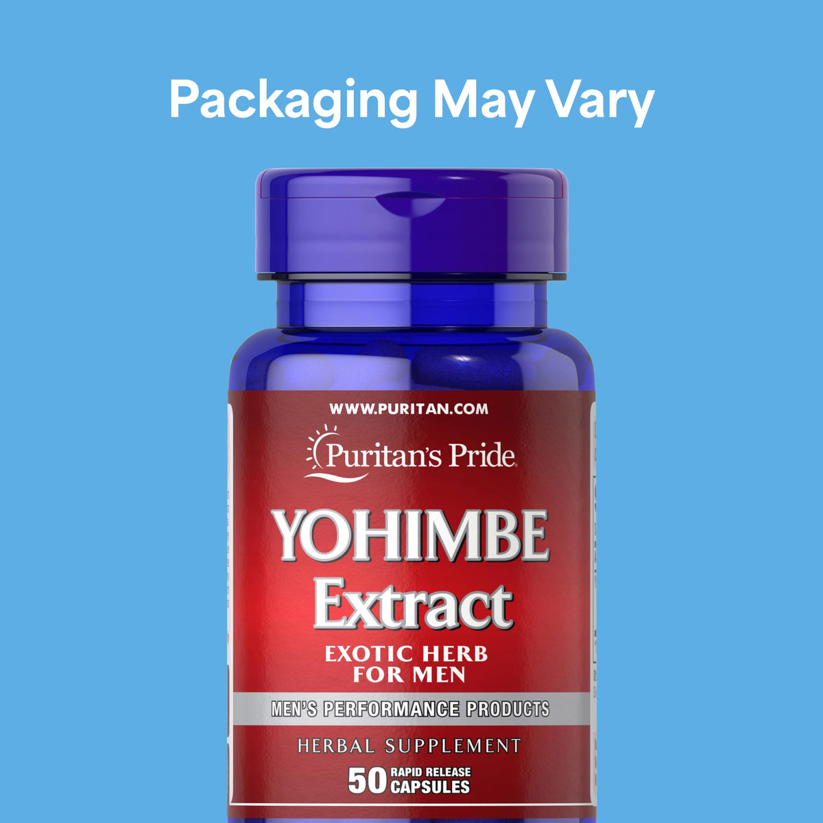 Puritan's Pride Yohimbe 250mg 50 capsules vue de dos