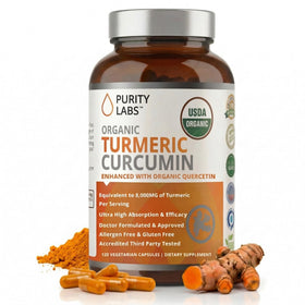 Purity Labs Curcuma Curcumine 120 Capsules Végétales vue de face