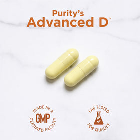 Purity Products Advanced D capsules en gros plan