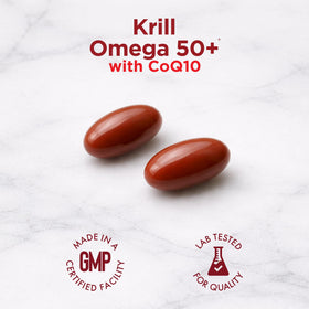 Purity Products Krill Omega 50+ CoQ10 1300mg arrière de la boîte