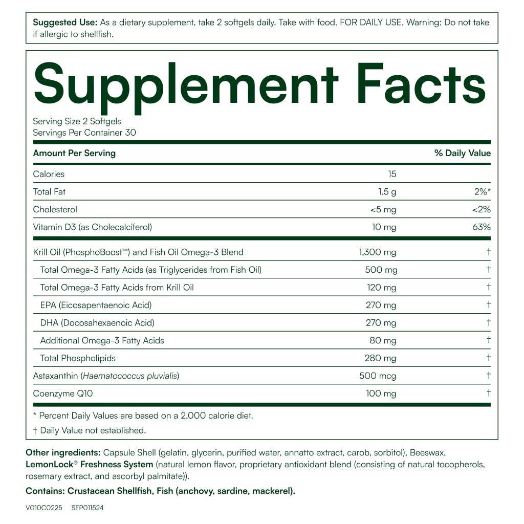 Purity Products Krill Omega 50+ CoQ10 1300mg gélules