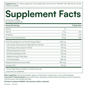 Purity Products Krill Omega 50+ CoQ10 1300mg gélules