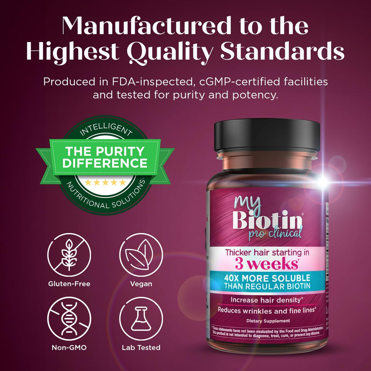 Purity Products MyBiotin ProClinical avec plantes naturelles