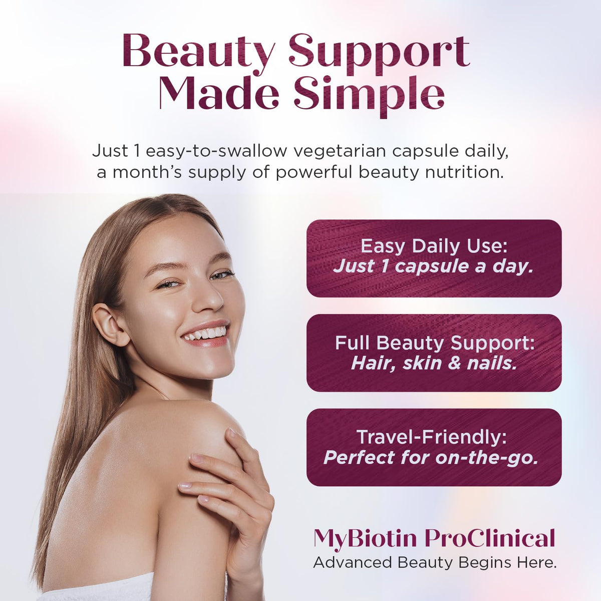 Purity Products MyBiotin ProClinical mise en scène sur une table