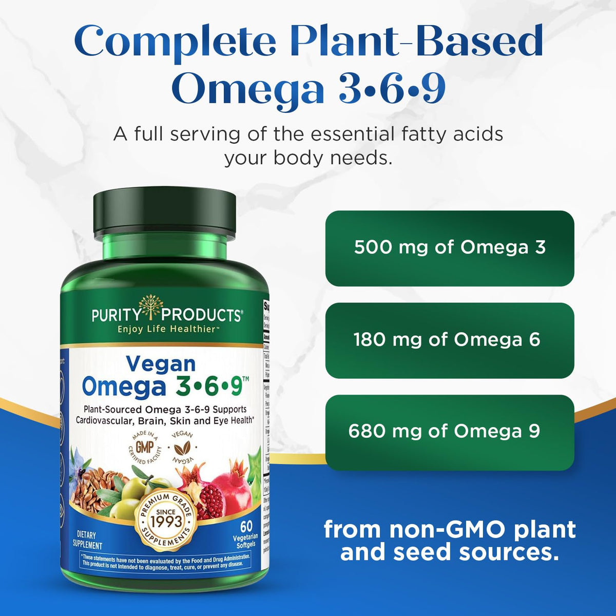 Purity Products Omega 3-6-9 5 en 1, emballage