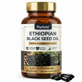 Purixia capsules d'huile de graines noires éthiopiennes, flacon de 90 softgels