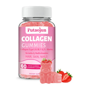 Putaojun Gummies au collagène 60 gummies dans leur emballage