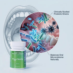 Puur Smile Pastille Probiotique Menthe en main