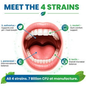 Puur Smile pastilles probiotiques orales menthe ouvertes