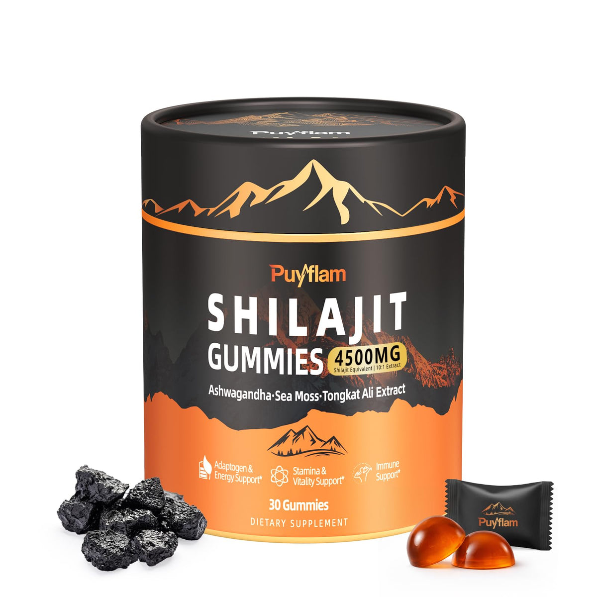 Puyflam Gummies Shilajit 4500mg boîte vue avant