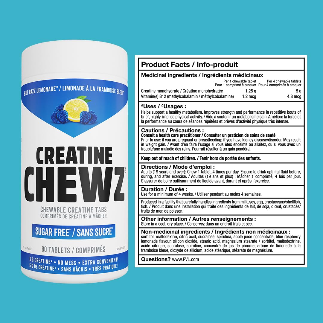 PVL Creatine Chewz en utilisation pendant un entraînement