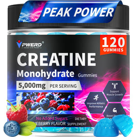 PWERD Gummies de Créatine Monohydrate 5000 mg flacon vue avant