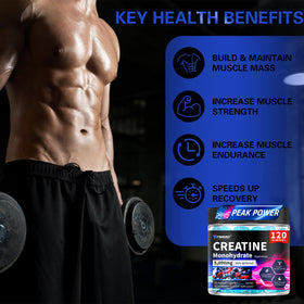 PWERD Gummies de Créatine Monohydrate avec ingrédients visibles