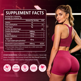 PWERD Gummies de Créatine pour Femmes avec description des ingrédients