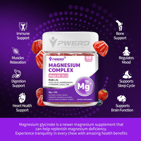 PWERD Gummies de Magnésium 16-en-1, étiquette des ingrédients