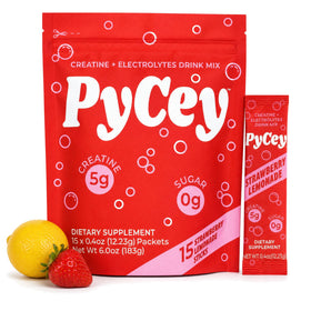 PyCey Fizzy Creatine paquet de 15 sticks avec design coloré