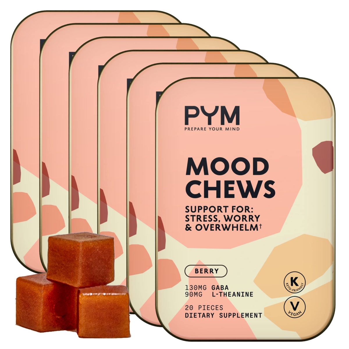 PYM Mood Chews 60 gommes vue de face avec emballage
