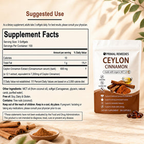 PynkLily Capsules de Cannelle de Ceylan, flacon avec étiquette