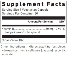 Pyridoxal-5-Phosphate Douglas Laboratories bouteille ouverte avec capsules