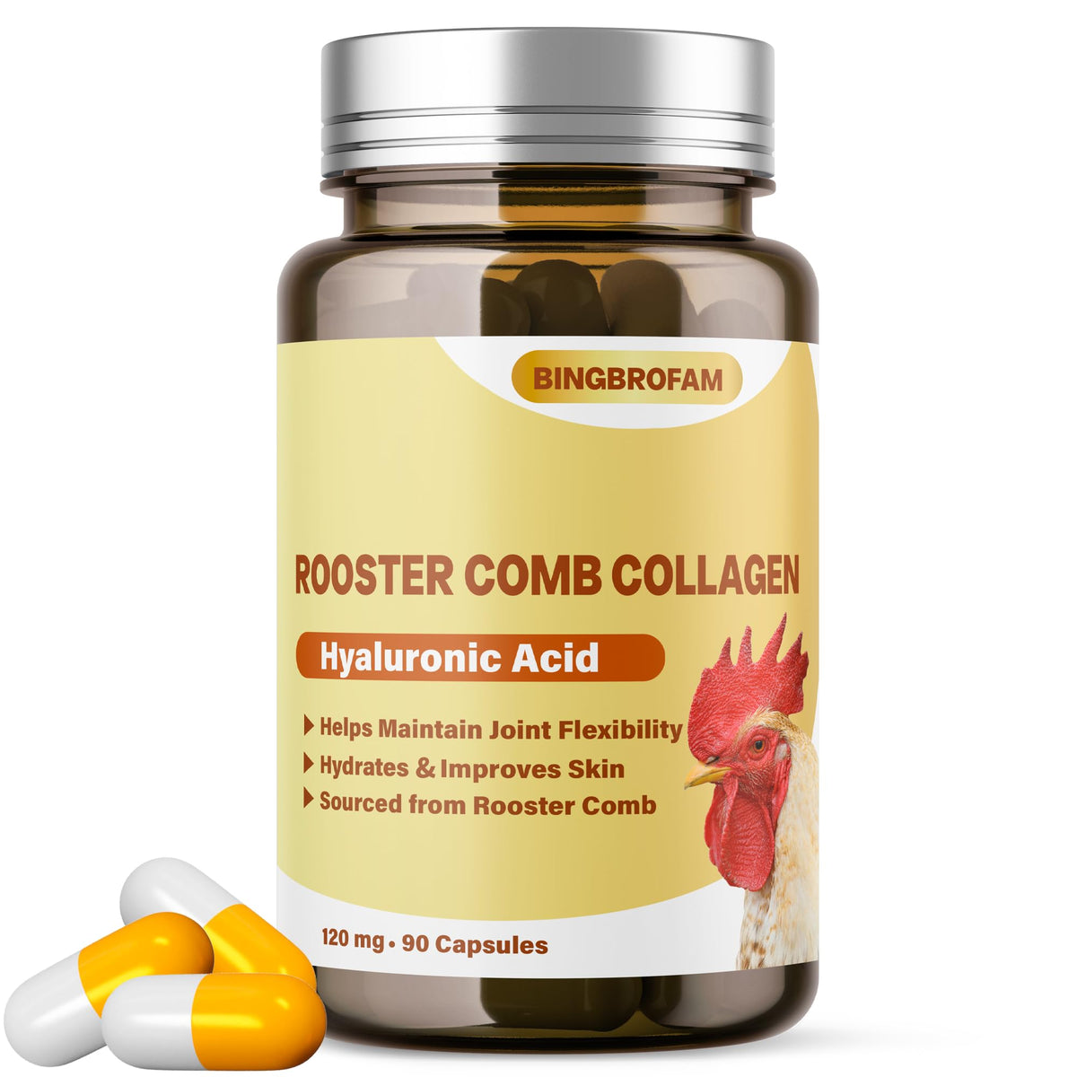 QIFEISHANKA Collagène de Crête de Coq 120mg capsule vue avant