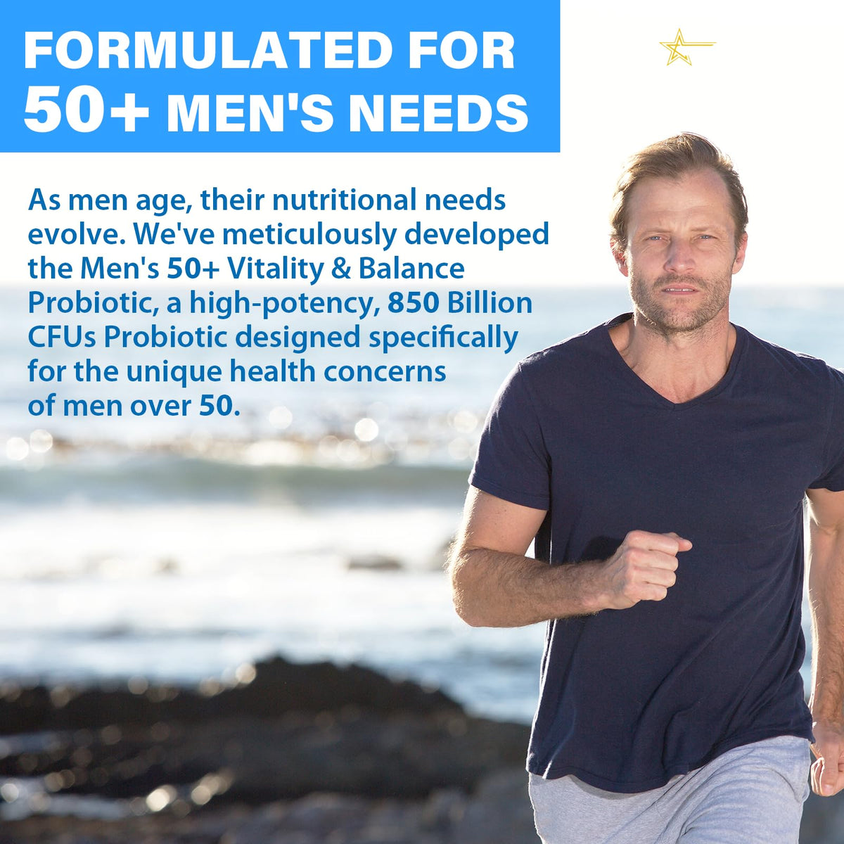 QIVERNAMY Probiotiques 50+ Hommes avec CoQ10