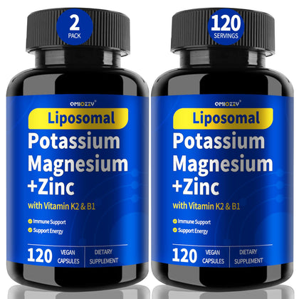 Qmiozzy Complément de Potassium 120 Capsules, vue de face